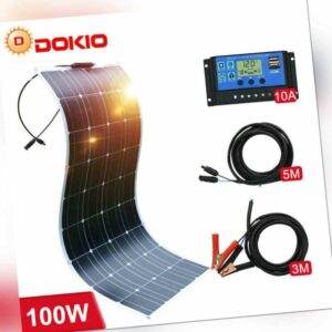 Dokio 12v 100W 200W Semi-flexibel Monokristalline Solarpanel-Kit zum Auto/Heim