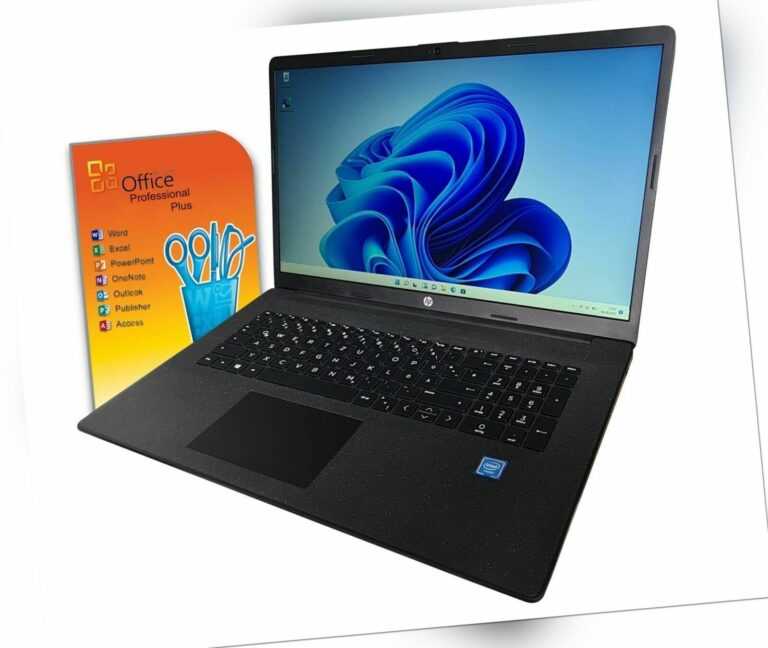 HP 17,3" Notebook ~ Intel (4 x 2,6 Ghz) ~ 8GB ~ 1000GB ~ Win 11 Pro~ Office 2019