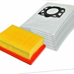 10 Staubsaugerbeutel + 1 Filter geeignet für Kärcher 2.863-006.0 WD4 WD5 WD6 MV4