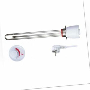 Heizstab für Edelstahl Warmwasserspeicher mit Thermostat 6/4" 1400 W 230V