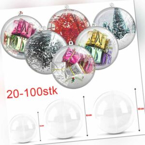 100 stk DIY Weihnachtskugeln Acrylkugeln Weihnachten Verzierung Hängender Kugeln