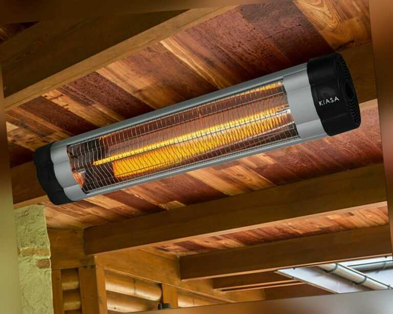 Kiasa - 2500w-Wandhalterung HEIZSTRAHLER Infrarot Terrassenstrahler-Garten Heizstrahler-Free Fall