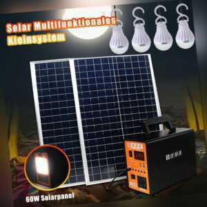 Solarpanel Generator Tragbarer Power Station Notfallbeleuchtung 220V Netzsystem