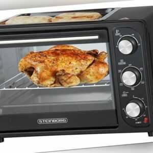 3in1 Mini Backofen 20 Liter mit Umluft Pizzaofen Minibackofen 1380W