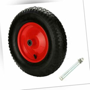 Luftbereift Ersatzrad Gartenkarre Schubkarrenrad mit Achse Luft rad 4.80/4.00-8
