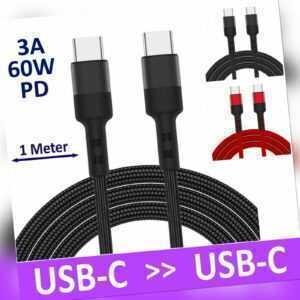 Ladekabel USB-C auf USB-C TYPE-C Datenkabel für SAMSUNG HUAWEI XIAOMI GUT