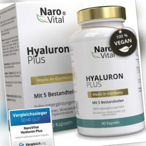 Hyaluronsäure Kapseln - Anti-Aging & Gelenke - 500 mg Hyaluron 500-700 kDa