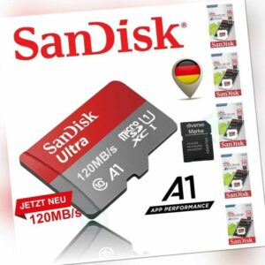 SanDisk ULTRA micro SD Karte 16GB 32GB 64GB 128GB 200GB 256GB A1 Speicherkarte