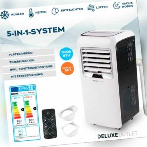 Mobile Klimaanlage EEK A 5in1-Gerät Klimagerät Klima 12000 BTU 3,5 kW RETOURE
