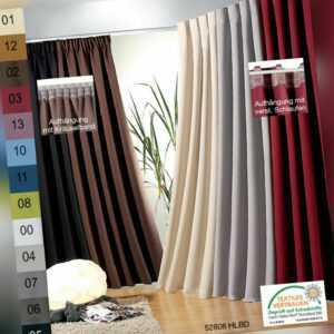Gardine BLICKDICHT Verdunkelung Thermogardine Verdunklungsvorhang Vorhang Typ139