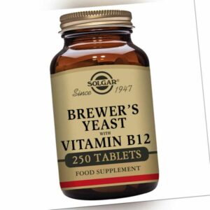 Bierhefe mit Vitamin B12 Solgar [250 Tabletten]