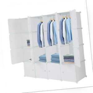 DIY Kleiderschrank Steckregal mit Türen Regalsystem Kleiderschrank Garderobe