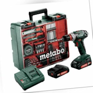 Metabo Akku-Bohrschrauber BS 18 Quick Set inkl. 2x 2,0 Ah + Zubehör (602217880)