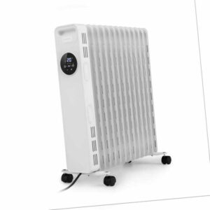 Ölradiator 2500W Öl Radiator Heizung 12 Rippen Thermostat Elektroheizung weiß