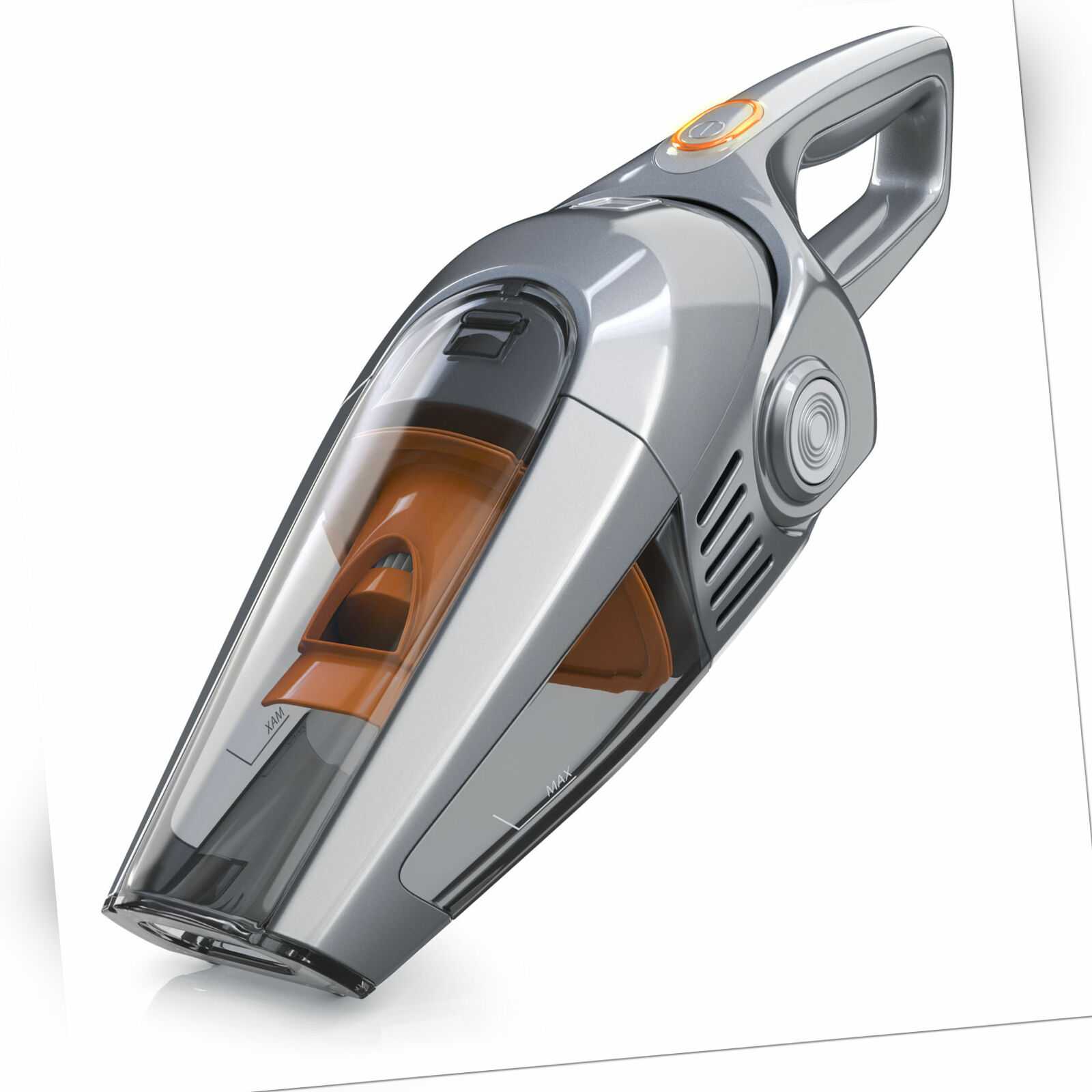 Brandson Power Handstaubsauger 70W Mini-Staubsauger Auto-Sauger Silber/Orange