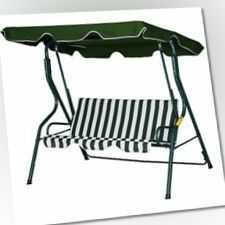 Hollywoodschaukel Gartenschaukel 3-Sitzer mit Dach Stahl