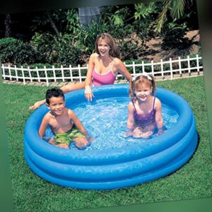 Intex aufblasbarer Pool 45 x 10" Kinder Schwimmbecken Outdoor Wasser Spaß Spielen blau