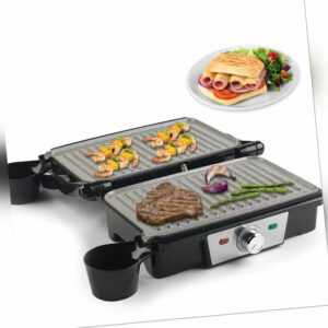 Kontaktgrill Paninigrill Panini Maker Antihaft Tischgrill Sandwichtoaster 1500W