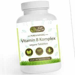 VITAMIN B KOMPLEX TABLETTEN Vegan & Hochdosiert B1 B2 B3 B5 B12 Biotin Folsäure