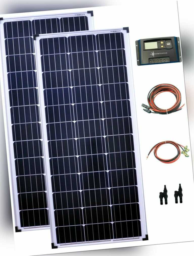 200Watt 12Volt Solar Set Solaranlage Inselanlage Garten Camping Solarmodul