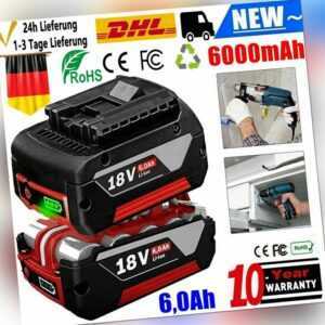 6,0Ah Akku für Bosch Original 18V Professional GBA GSR GSB BAT618 BAT609 BAT620
