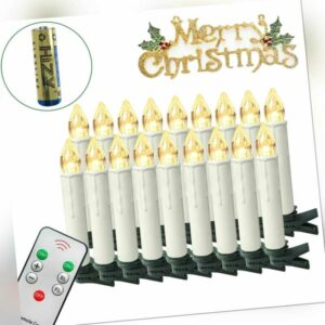 LED Weihnachtskerzen Kabellos Kerzen Christbaumkerzen mit Fernbedienung Batterie
