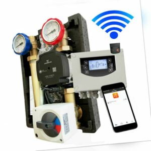 Pumpengruppe-Heizkreis-3-Wege Grundfos mit Steuerung Heizkreisregelung Wifi Wlan
