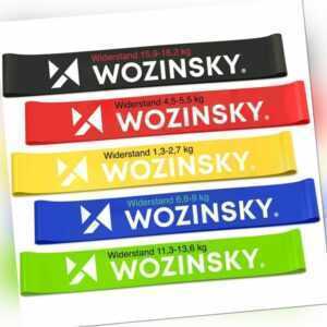 5xSet Fitnessbänder Sport Widerstandsband schlank Gummiband Gymnastikband