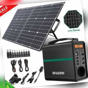 150W Solar Generator 518Wh Power Station Max-200W Mit 100W Solarpanel Ladegerät