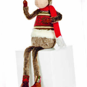 64 cm festlich sitzender Esel Weihnachten Weihnachten Winter Wohndekoration Ornament