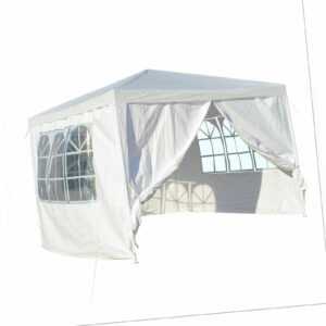 3x3m Pavillon abnehmbare Seitenteile Garten Party Festzelt verschiedene Farben