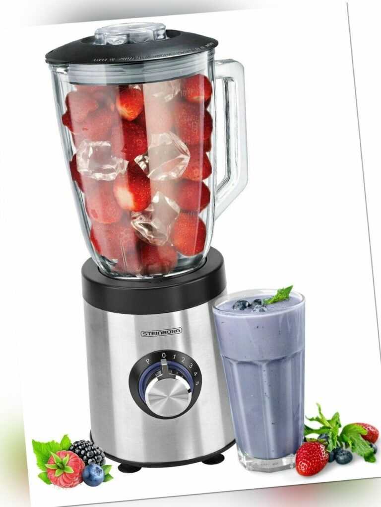 Standmixer Glas 800 Watt Smoothie Maker Ice Crusher Blender Universal Mixer