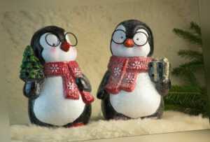Deko Figuren Winter Pinguine Weihnachten  Weihnachtsdeko NEU Weihnachtsdeko