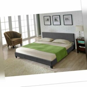 CORIUM Textil Doppelbett Polsterbett 140x200cm Bettgestell Bett Lattenrost Stoff