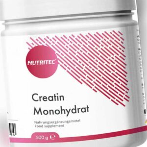 Creatin Monohydrat 500g Pulver, für Muskelaufbau, Kraft und Ausdauer, Fittnes