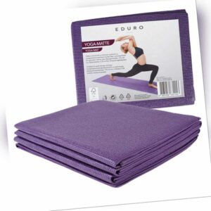 Eduro Yoga-Matte Faltbar Rutschfest Sport-Matte Fitness Pilates Gymnastik-Matte