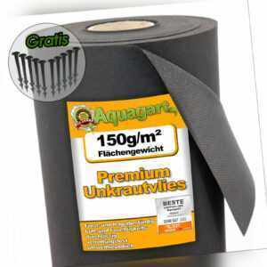 Unkrautvlies Gartenvlies Bodengewebe Mulchvlies Unkrautfolie Vlies 150g PP %