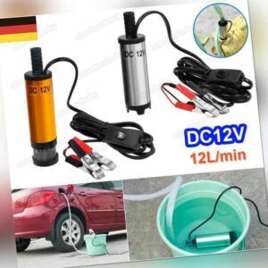 12V Minipumpe 12L/Min Tauchpumpe Wasserpumpe Auto Diesel Öl Transfer Pumpe 38mm