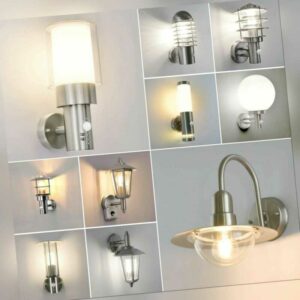 Außenleuchte Bewegungsmelder Wand Lampe Gartenlampe Edelstahl Terrasse E27