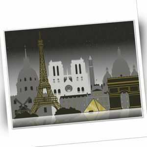 Französisch Paris City Scape Insta Wandbild Szene Setter Dekoration