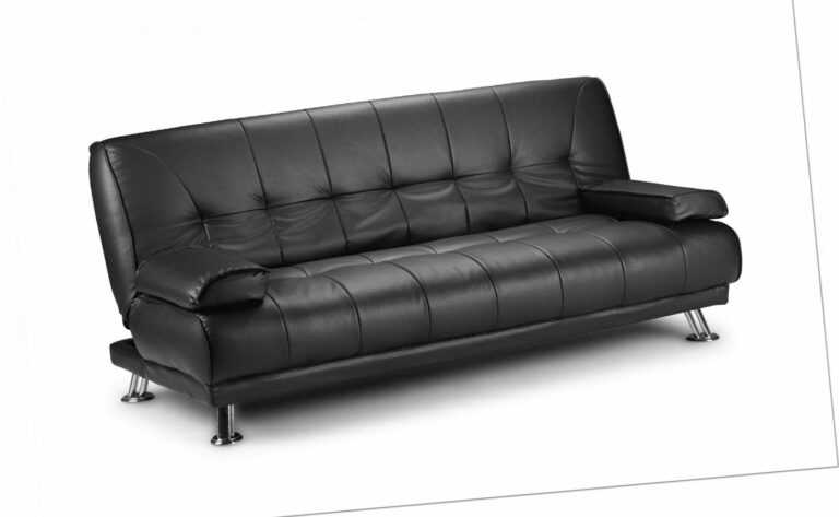 NEU VENICE Schlafsofa Kunstleder schwarz Schlafcouch Bettsofa Sofa Funktion