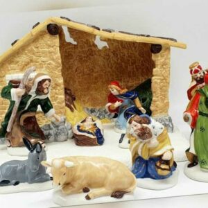 NATIVITY STORY Villeroy & Boch Weihnachtskrippe Christkindlstall Krippe groß RAR
