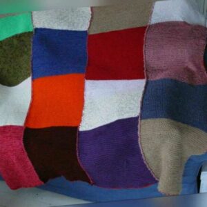 Pachwork Handarbeit  Granny Decke 70er Hippie guter Zustand ca