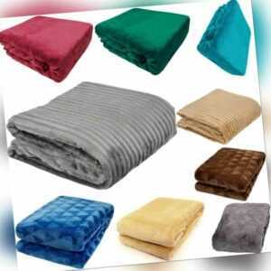 Kuscheldecke Mikrofaser Wohndecke 150x200 Grau Braun Beige Grün