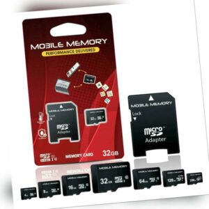 Micro SD Karte 32GB/64GB/128GB/256GB/4GB/8GB/16GB Speicherkarte Smartphone Handy