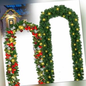 Weihnachtsgirlande 5m Girlande Weihnachten Deko mit 100 LEDs Tannengirlande