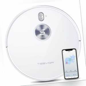 Tesvor S6Turbo Saugroboter Staubsauger-Laser-Navigation mit 2 in 1 Wassertank