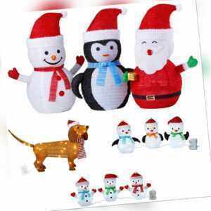 LED Weihnachtsfiguren Weihnachten Christmas Beleuchtung IP44 Timer Batterien