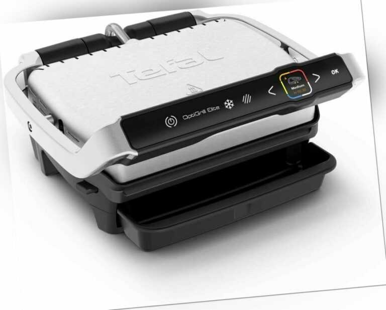 Tefal Kontaktgrill Elektrogrill OptiGrill Elite Grillboost Indoor-Grill GC750D