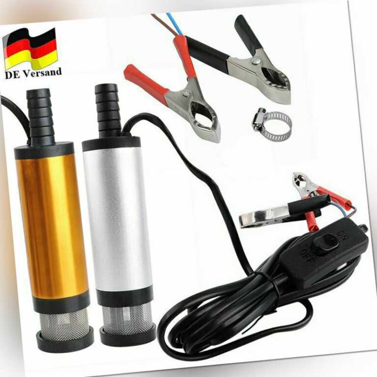 Minipumpe 12l/min Tauchpumpe 12V Wasserpumpe Diesel Öl Transfer Pumpe 38mm Auto